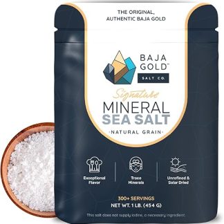 Морская минеральная соль Baja Gold, натуральные зернистые кристаллы, пакет 1 фунт.