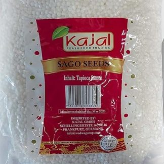 Жемчужины тапиоки Kajal 1000 г – саговые жемчужины для чая с шариками тапиоки и боба идеально подходят для десертов и коктейлей, высокое качество из Индии, без искусственных добавок