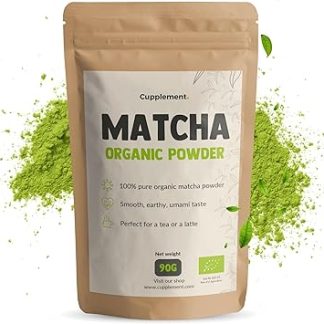 Порошок чая матча 90 грамм, органический - без бамбукового венчика и миксера - Кулинарный - Стартовый набор - Латте - Метла - Япония - Порошок - Чай