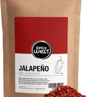 Острые хлопья красного халапеньо Spicy Welt (100 г) – сушеные хлопья перца для пиццы, тако, бургеров, салатов, соусов и мексиканских блюд Мягкий сладковатый вкус 100% натуральные, без добавок