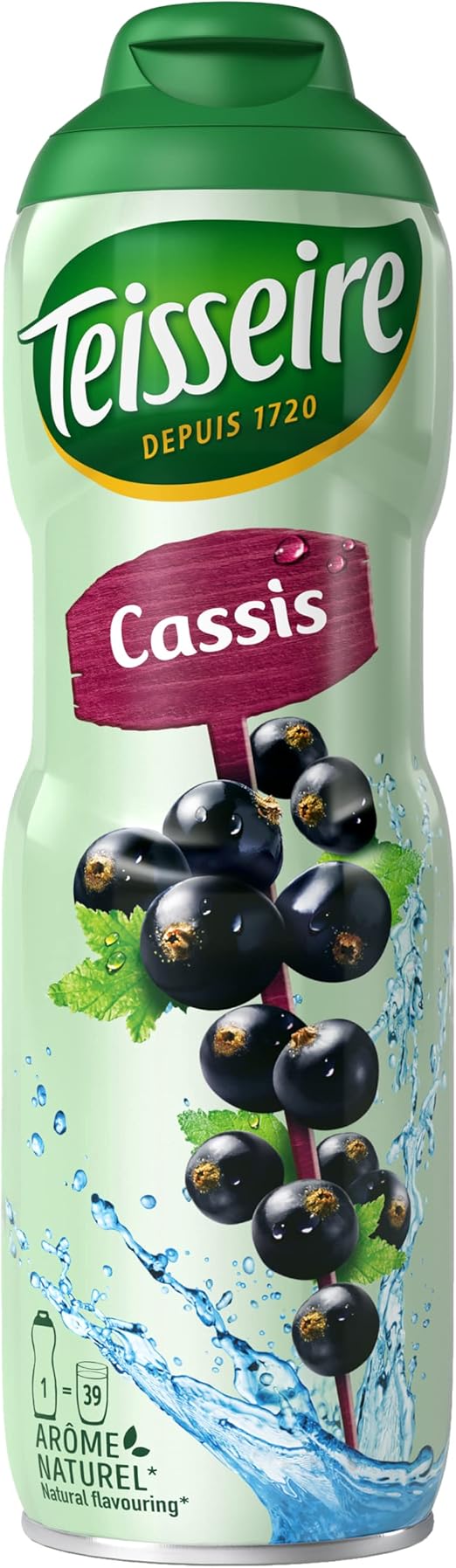 Сироп для напитка Teisseire Cassis/Черная смородина, 600 мл – сироп с фруктовым вкусом (6 штук)