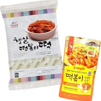 Корейский набор рисовых лепешек – соус «Семпио Топокки» и рисовые лепешки «Матамун» – Аутентичный вкус – OG ASIA (Сладкий и острый соус «Семпио Топокки» (150 г) и рисовые лепешки «Матамун Ттокпокки» (600 г))