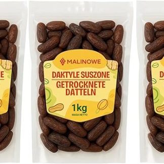 Сушеные финики с малиной, 3 упаковки по 1 кг, без косточек, с уникальным вкусом.