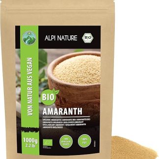Амарант органический Alpi Nature (1 кг) – амарант из контролируемого органического выращивания, без глютена и лактозы, протестирован в лаборатории, подходит для веганов, без добавок, можно добавлять в мюсли и завтраки в стаканчиках.
