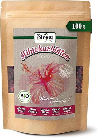 Органический сушеный гибискус Biojoy (100 г), цветочный чай (Hibiscus sabdariffa L.)