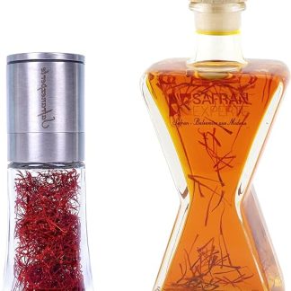 Подарочный набор Safran-Balsamico и мельница для шафрана, наполненная 2,5 г нитей шафрана Pushal.