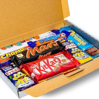 Подарочный набор из шоколадных батончиков и сладостей для отправки по почте — выберите дизайн этикетки — подходит для любого случая (Поправляйтесь скорее!)