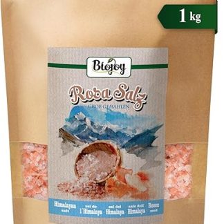 Розовая соль Biojoy (1 кг), крупнозернистая, 2-5 мм, для солонок, известная как гималайская соль, Salt Range Pakistan.