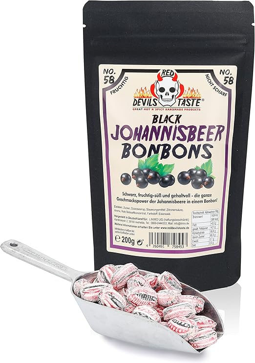 BlackJo - конфеты со вкусом черной смородины - мягкие - 200 г - Hotskala: 0