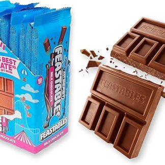 Шоколадный батончик Feastables MrBeast из молочного шоколада – большая упаковка из 10 вкусных батончиков по 60 г – идеально подходит в качестве подарка и для дней рождения.