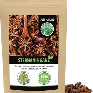Sternanis ganz (125 г), Sternanis ganze Kapseln, 100% натуральный, Sternanistee natürlich ohne Zusätze, звездчатый анис