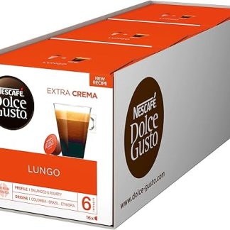 NESCAFÉ Dolce Gusto Lungo 48 кофейных капсул 100% арабика нежный, сливочный и насыщенный аромат быстрое приготовление капсулы с герметичной упаковкой 3 шт. (3 x 16 капсул)