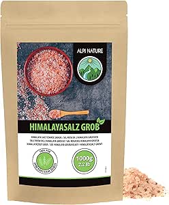 Крупная гималайская розовая соль Alpi Nature, 1 кг, гималайская розовая соль, гималайская каменная соль 2-5 мм.