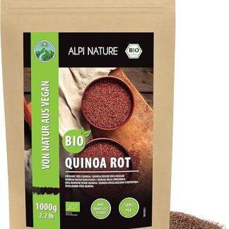 Alpi Nature Органическая красная киноа 1 кг, красная киноа для приготовления пищи и салатов