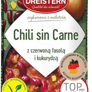 DREISTERN Chili Sin Carne, готовое блюдо, консервированный чили, качество и отличный вкус, веганский продукт.