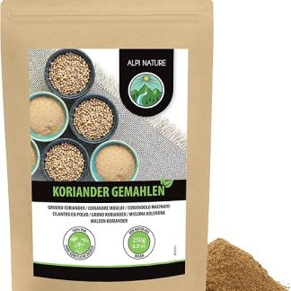 Порошок кориандра Alpi Nature 250 г, молотые семена, порошок семян кориандра для приготовления пищи