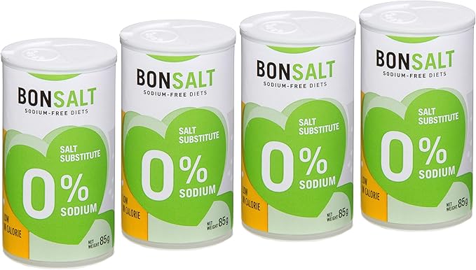 Соль без натрия - Bonsalt 0 Sodium Salt Alternative - Заменитель обычной соли - Идеально подходит для диет с низким содержанием натрия - Низкокалорийная - Кето - Castello с 1907 года - 4 x 85 г = 340 г