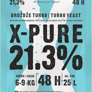 Дрожжи Browin 403103 Turbo X-Pure 21,3%, 48 ч - для высококонцентрированных, сахарных, фруктовых и злаковых смесей, на 25 л смеси, 135 г!