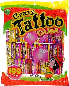 Жевательные резинки с татуировкой, 100 шт.