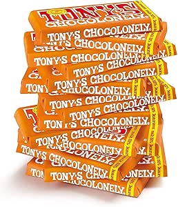 Шоколад Tony's Chocolonely - Цельный молочный шоколад с карамелью и морской солью - Шоколадная плитка с кусочками карамели - 32% какао - 15 x 180 г - Бельгийский шоколад Fairtrade