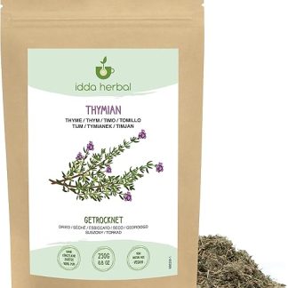 Сушеный тимьян IDDA Herbal 250 г, молотый тимьян для чая и приготовления пищи.