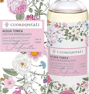 Helan, Сердце лепестков, ароматизированная вода для женщин в формате спрея, успокаивающая, увлажняющая и освежающая — безалкогольный тоник для лица и тела, очищающее и вяжущее действие с розовой водой, 100 мл. Сделано в Италии.