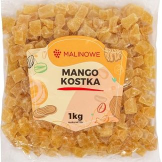 Кубики манго с малиной, 1 кг, цукаты из манго