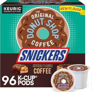 Оригинальные пончики Snickers от The Original Donut Shop, капсулы Keurig K-Cup для приготовления кофе с различными вкусами, 72 штуки.