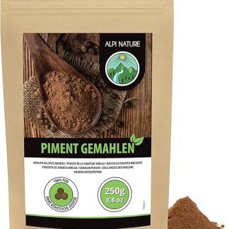 Молотый душистый перец Alpi Nature (250 г) – 100% натуральный чистый порошок душистого перца без добавок, подходит для веганов.