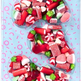 Набор детских сладостей на день рождения № 3 - Вкусный и идеальный конфетный торт для дней рождения, детских перекусов и украшения вечеринок - Коробка кислых конфет, идеально подходит для подарка, 500 г