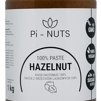 Ореховая паста Pi-nuts 100% - без добавок и консервантов - ореховый крем на основе обжаренного и очищенного фундука - для выпечки, десертов и завтраков - 1 кг