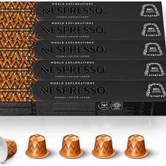 Кофе NESPRESSO ORIGINAL Vienna Lungo, средняя обжарка, совместим с оригинальными кофемашинами, набор из 50 кофейных капсул.