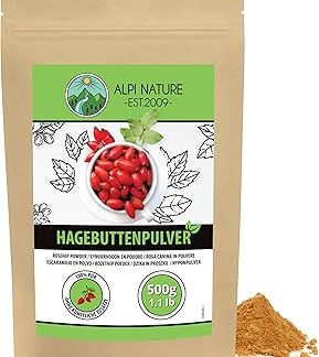 Порошок шиповника Alpi Nature 500 г, сушеные и измельченные плоды шиповника.