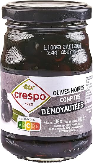 Засахаренные черные оливки без косточек, 90 г