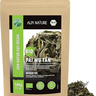 Alpi Nature Organic Pai Mu Tan Tea 100g, Белый чай Пай Му Тан, натуральный кофеин