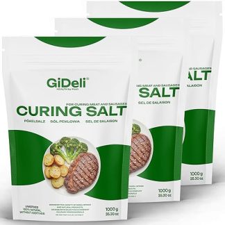 Соль для копчения GiDeli 3 кг с нитритом для мяса, колбас и ветчины. Профессиональное качество. Мелкозернистая. Идеально подходит для сухого и влажного копчения. 3 x 1 кг