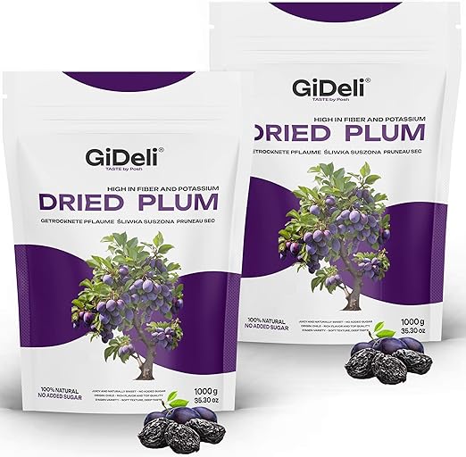 Сушеные сливы GiDeli, 2 кг, без косточек, несладкие, из Чили.