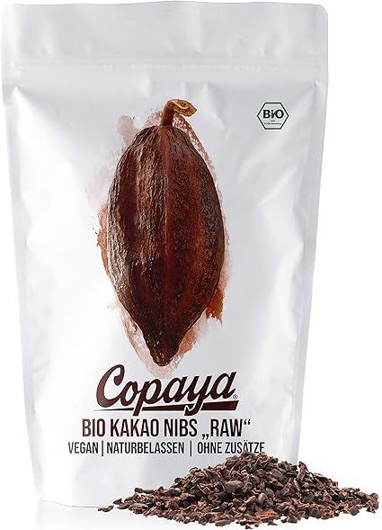 Органические какао-бобы Copaya, сертифицированные по стандарту Roh, без добавок, какао из перуанских какао-бобов, отборные бобы без сахара, не обжаренные и несладкие, 500 г