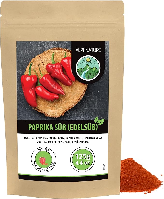 Порошок сладкой паприки Alpi Nature 125 г, молотая красная паприка, порошок мягкой паприки