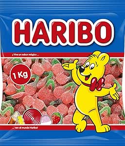 Haribo, сахарные конфеты с вишневым вкусом, мармеладные мишки, 1 кг