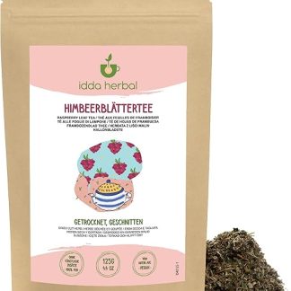 Травяной чай из листьев малины IDDA, 125 г, сушеные и нарезанные листья малины для травяных настоев.