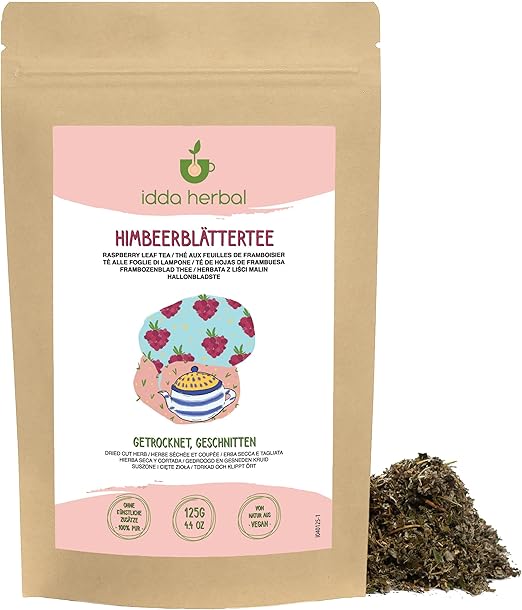 Травяной чай из листьев малины IDDA, 125 г, сушеные и нарезанные листья малины для травяных настоев.