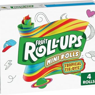 Фруктовые рулетики, тропические мини-рулетики с эффектом тай-дай, 4 шт.
