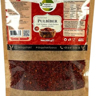 DOĞALTAKIL Хлопья чили Pul flannel, острая смесь специй, 100% натуральные, с аутентичным вкусом для острых блюд (200 г)