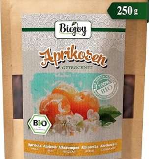 Органические сушеные абрикосы Biojoy, без добавления серы и сахара (250 г)