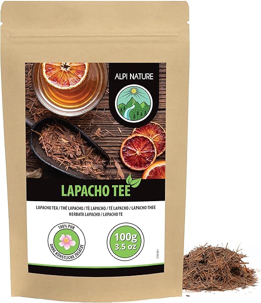 Чай Alpi Nature Lapacho 100 г, сушеная и измельченная кора лапачо, травяной чай из коры муравьиного дерева пау д’арко.