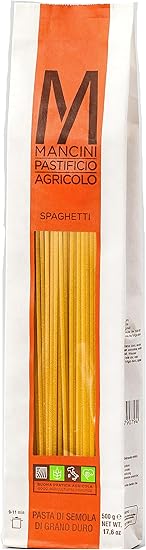 Паста Манчини - Спагетти 500 г - Упаковка в прозрачном конверте