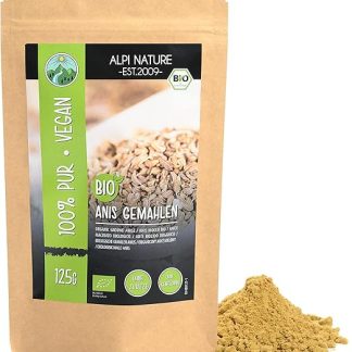 Alpi Nature Органический анисовый порошок 125 г, молотые семена аниса, молотый анисовый порошок