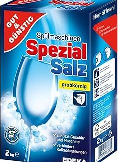 Специальная соль для посудомоечных машин G&G смягчает воду и предотвращает образование накипи, 2 кг.