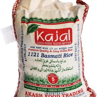 Рис басмати Kajal Premium, 1 x 5 кг - высококачественный длиннозерный рис, ароматный и рассыпчатый, идеально подходит для традиционных блюд, высокого качества, без глютена, подходит для веганов, богат питательными веществами.